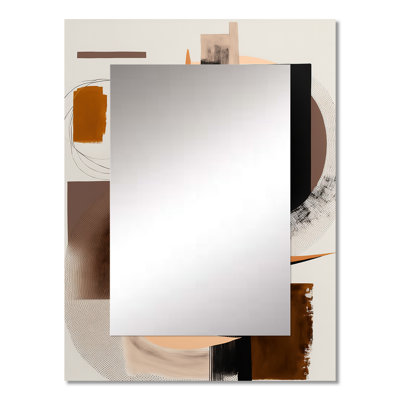 Modern Watercolor Art - Transitional Wall Mirror, Modern Decorative Mirror, Printed Metal Art