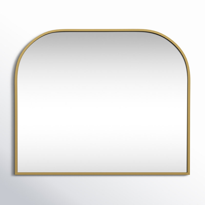 Sabine Metal Wide Arch Wall Mirror, Brass, 30" x 36"