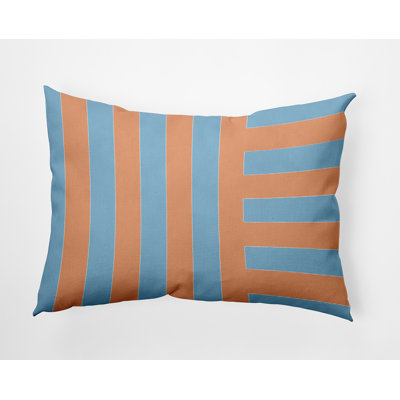 Coussin décoratif en polyester rayé