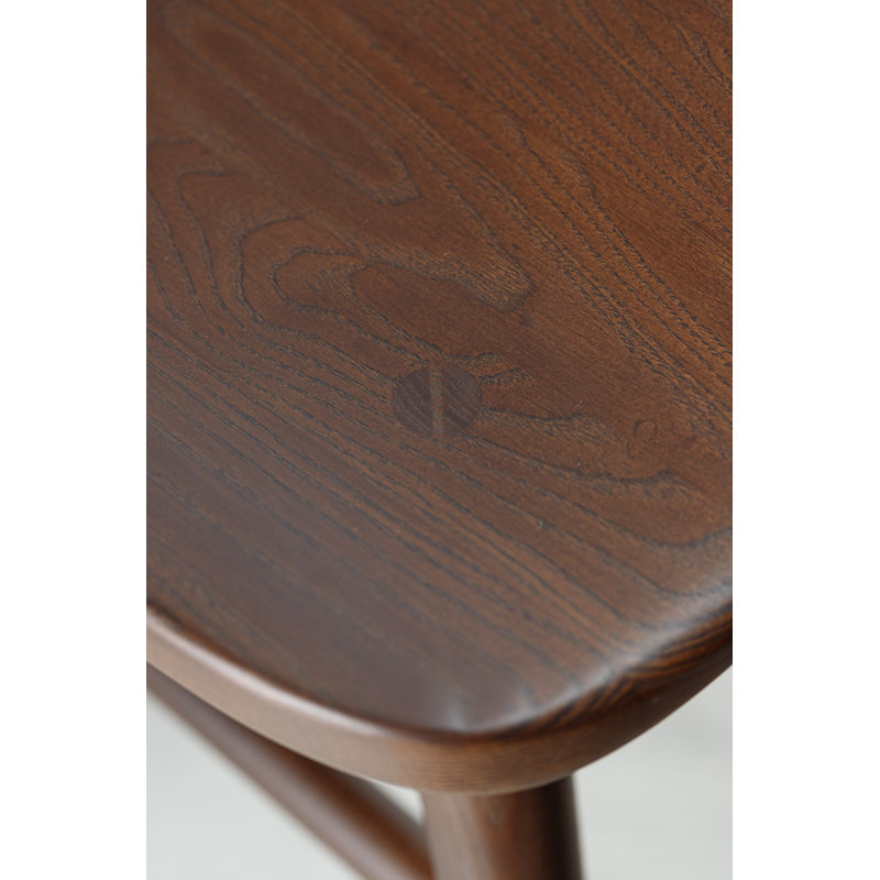 Anvil Chair With Back, Bar Stool (31” Seat Height), Matte Brown