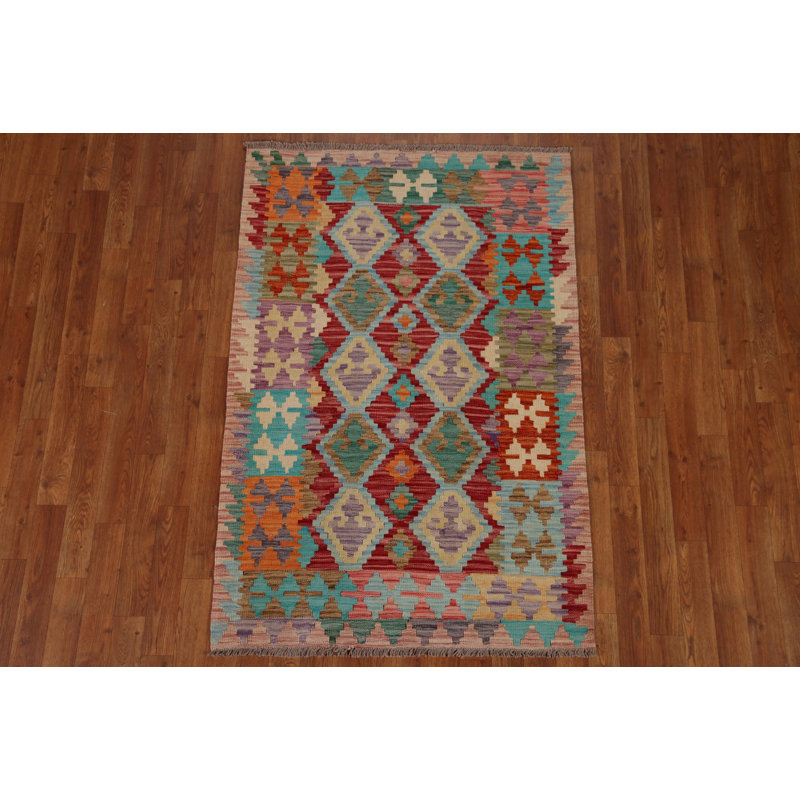 Tapis oriental multicolore Kilim 3 x 5