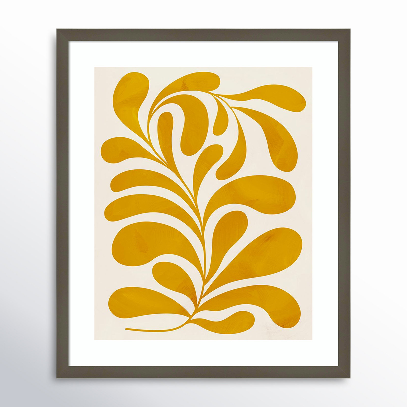 Goldenrod II by Grace Popp, 13" H x 11" W x 1" D, Gray