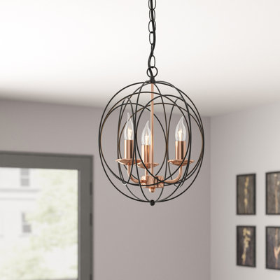 Mcgowan 3 - Light Black/Copper Sphere Pendant