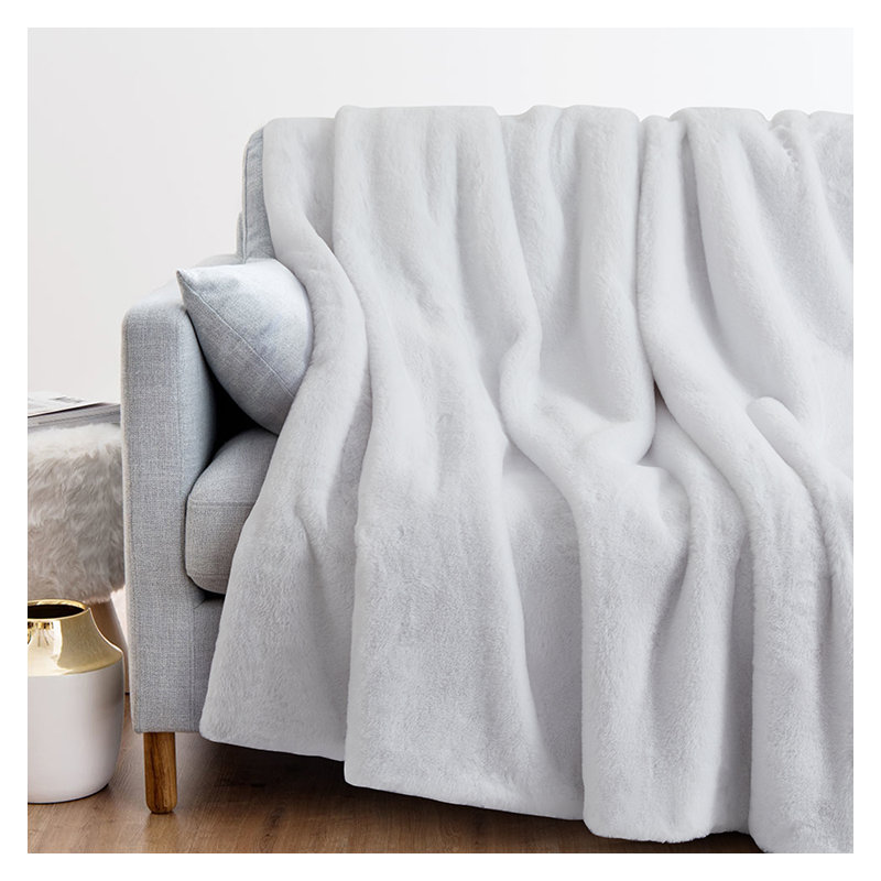 Hand Woven Throw Blanket, Queen, Pure White