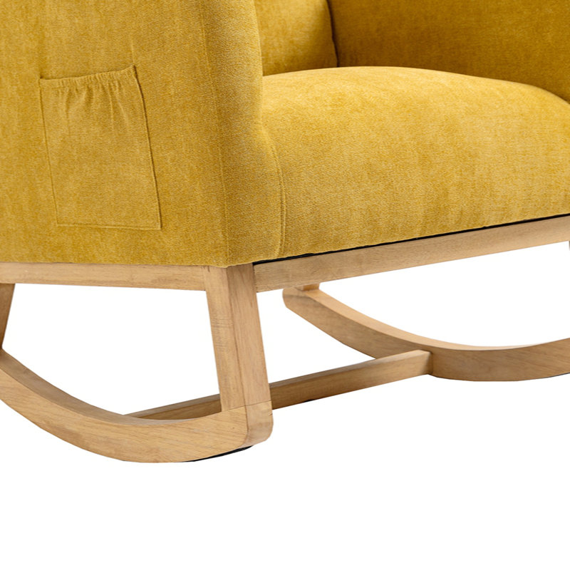 Chaise berçante confortable Country Country COOLMORE, Jaune