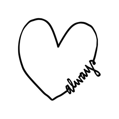 «Always Love Heart», peinture sur toile tendue