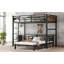 Lit superposé simple TG au-dessus de simple TG / lit mezzanine en métal, lits superposés séparables, avec barrière de sécurité surélevée