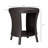 18" Wicker Outdoor Coffee Table, 2-Tier Patio Side Table, Brown-398361822-398361821