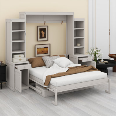 Murphy Bed with Desk, Cabinets & Drawers