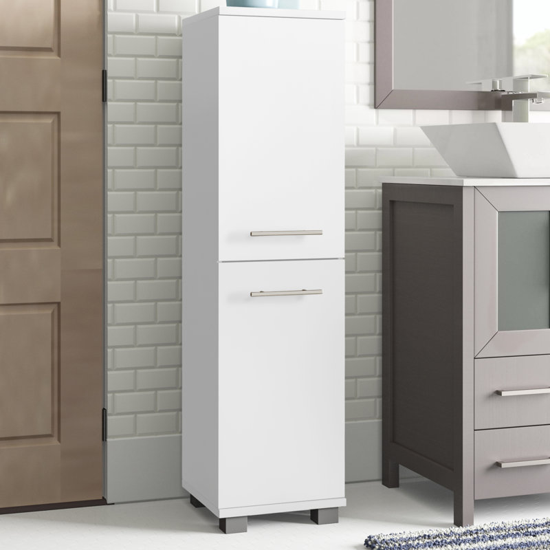 Isola Freestanding Linen Cabinet, White