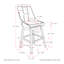 Tabouret de comptoir 26 po Aodhi-2038968237