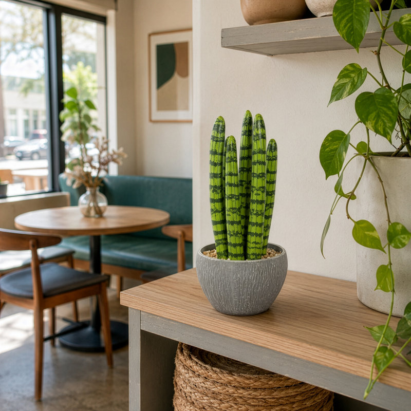 Plante grasse artificielle 10,5 po en pot