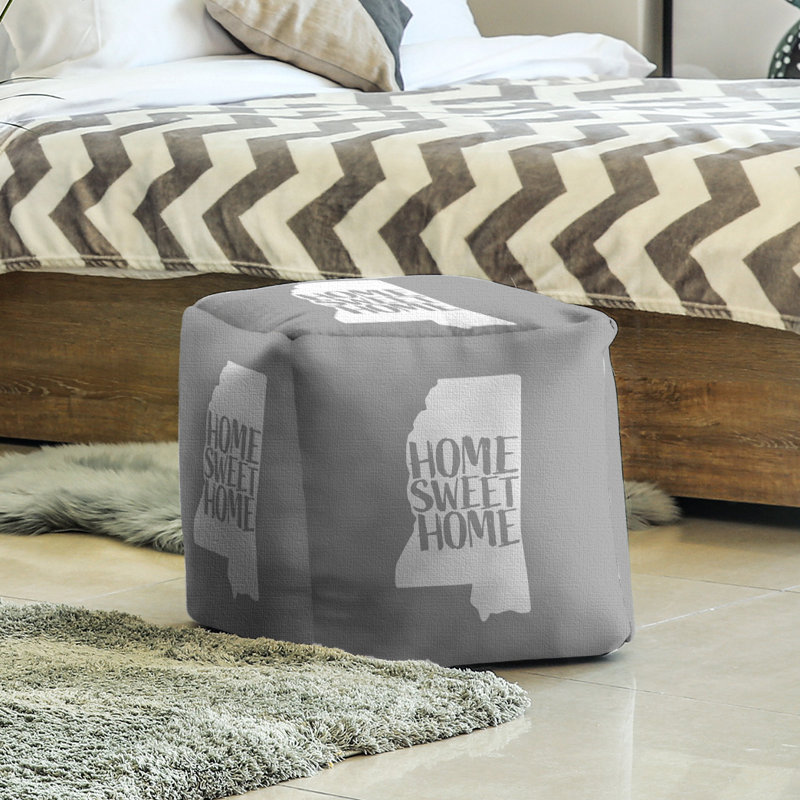 Repose-pieds à cubes mississippi the home, Gris