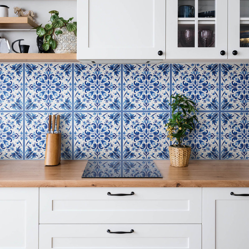 Suzanne 30x30 cm Pvc Mosaic Sheet in Blue