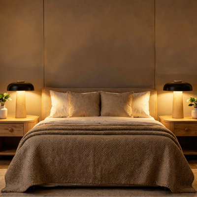 Resin Table Lamp with Dimmable Design and Black Metal Shade