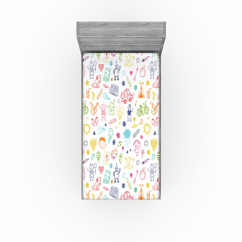 Multicolore Ambesonne, Drap-housse simple TG