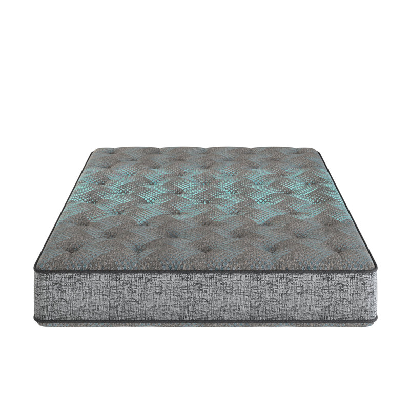 Deux matelas très grand en mousse de 9 po, de confort moyen, conçus pour un sommeil confortable et reposant, le noyau gris + bleu tactique procure un confort de soutien, un bon sommeil, un plan gris-bleu
