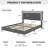 Upholstered Platm Bed  Bed Frame With LED Lights