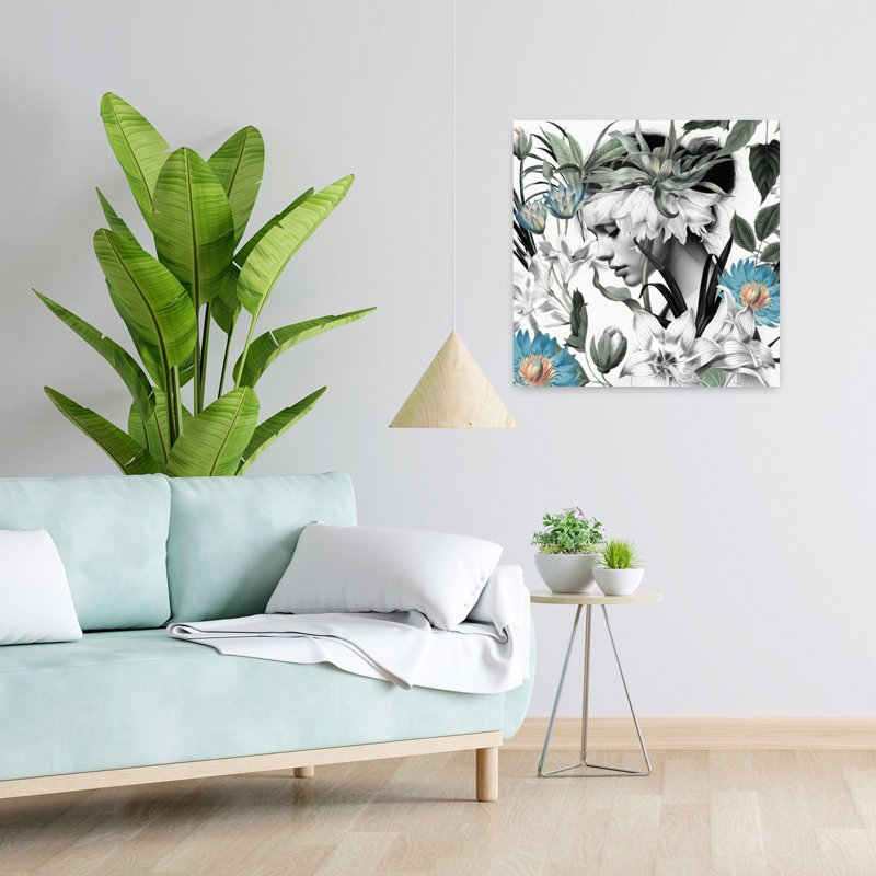 Art contemporain, art mural printemps, H 24 po x l 24 po