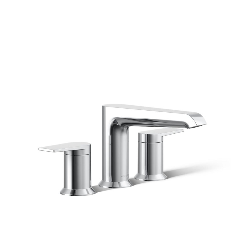 Hint Two-Handle Deck-Mount Bath Faucet Trim, Polished Chrome