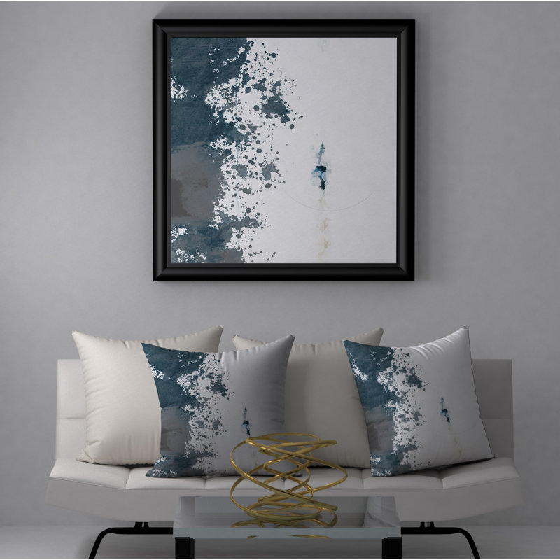Abstract Throw Pillow, 18" H x 18" W