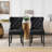 High-End Tufted Dining Chair Set, Velvet Upholstery With Nailhead Trim And Back Pull Ring, Solid Wood Legs-510191850-510191854