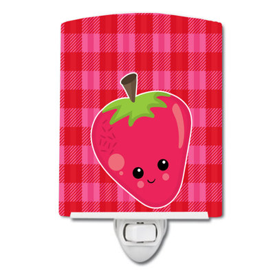 Strawberry Face Ceramic Night Light