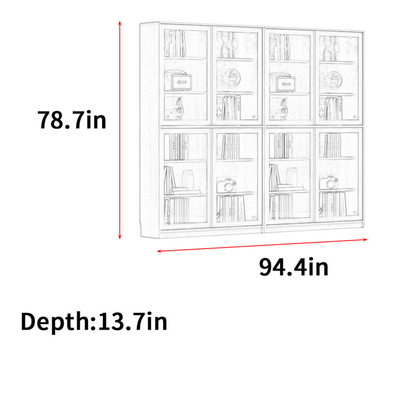 Wlotzka, (4 tablettes) H 78,7 po x l 94,4 po x P 13,7 po