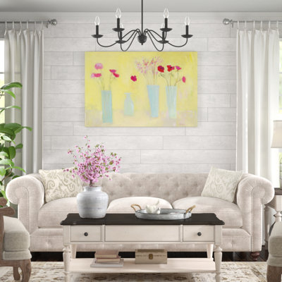 Anemones and Gerbera par Michael Clark - Peinture sur toile