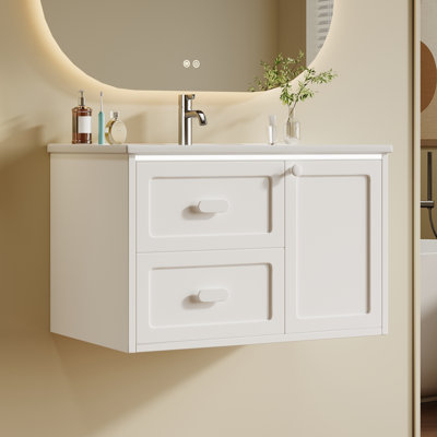 Single Bathroom Vanity with Ceramic Basin