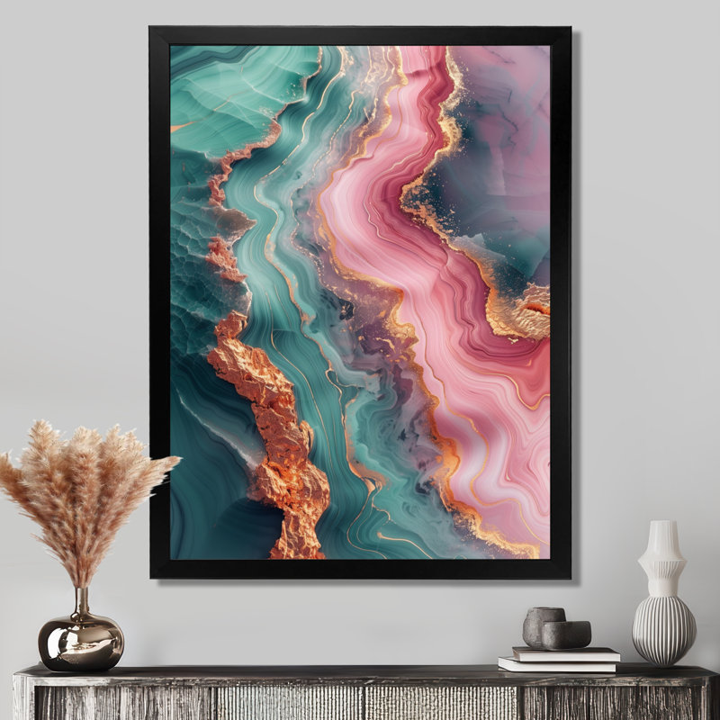 Conaugh - salon de décoration murale en marbre, Sans cadre, métal, H 24 po x l 32 po