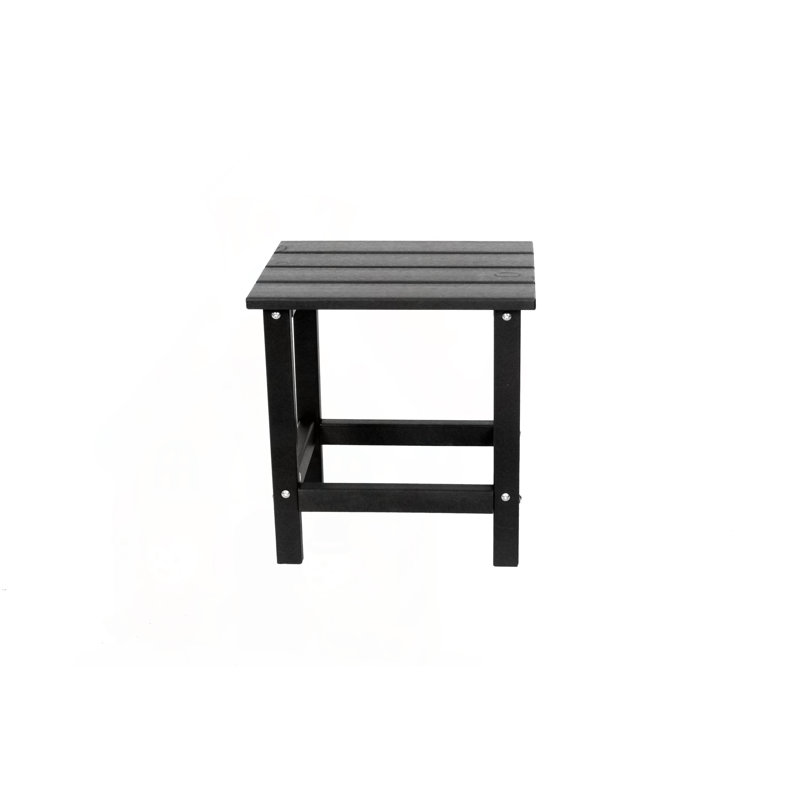 Table d'appoint extérieure carrée Adirondack en bleu, H 16,5 po x l 12,4 po x P 15,8 po, Noir