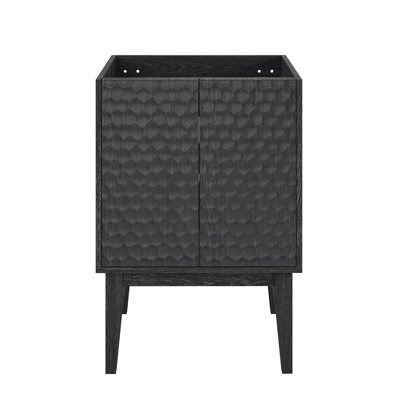 Armoire de salle de bain autoportante sans comptoir en chêne 24 po Bosse