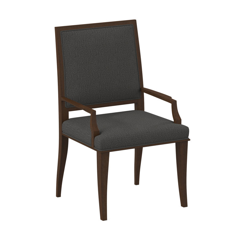 Princeton Arm Chair, American Walnut, Venice Linen