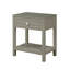 Table d'appoint, table de chevet avec plateau et tiroir en verre, table de chevet
