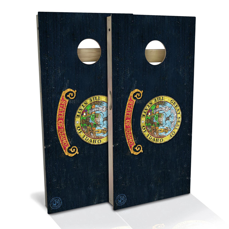 Ensemble de 2 panneaux de cornhole 2 'x 4' avec étui et lumières, Idaho