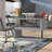 Kelford L-Shaped Glass Top Writing Desk-25643556