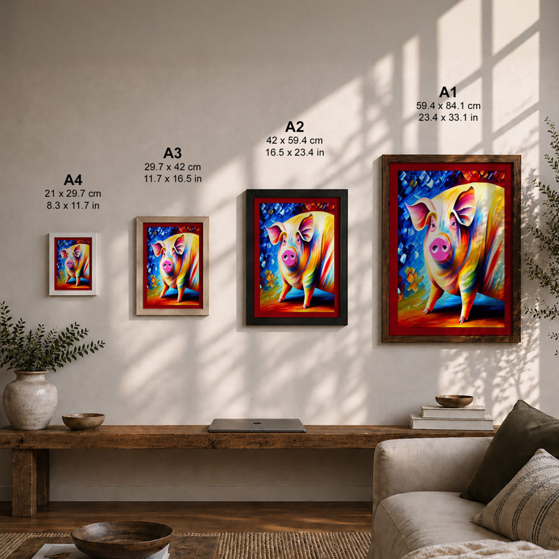 Electric Pig Energy Modern - Print, A3 - 42.0 x 29.7 cm, White