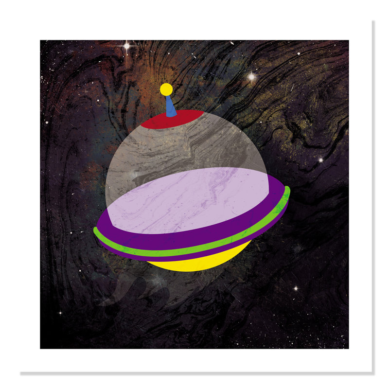 Impression sur papier roulée «Spaceship Adventure Three», H 31 po x l 31 po x P 1 po, Papier