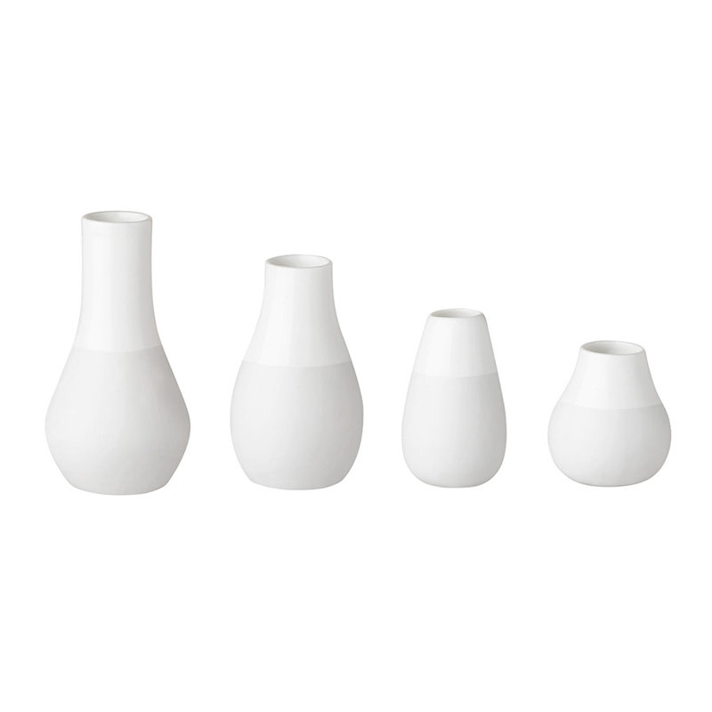 A Poetic Space Porcelain White Mini Vases - Set of 4