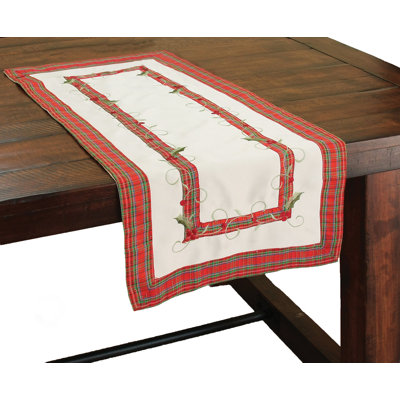 Salvaggio Embroidered Holiday Table Runner