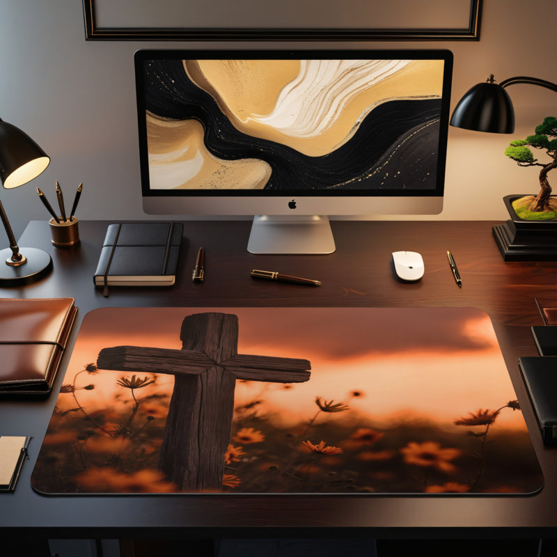 Polyester Desk Pad, 31.5x15.5