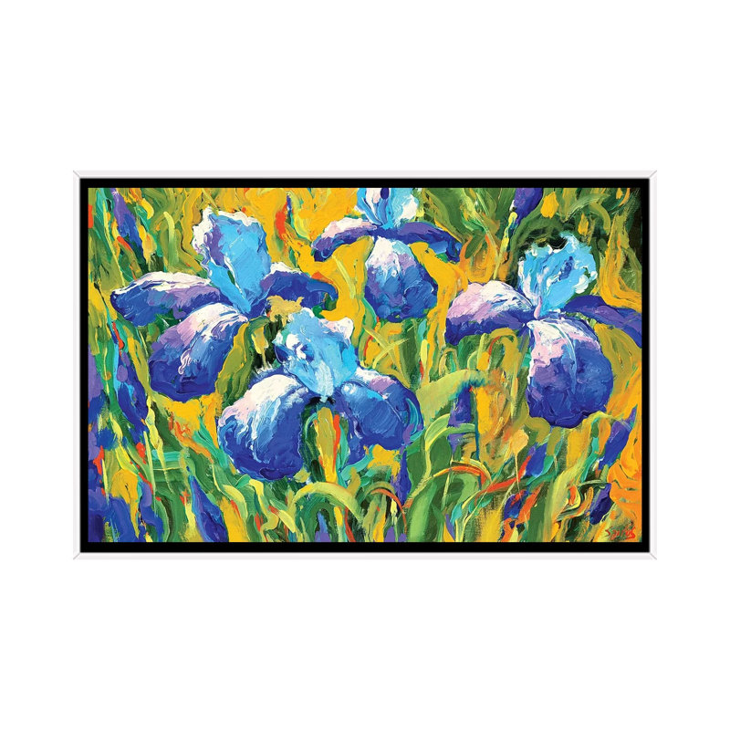 Iris par Dmitry Spiros - reproduction d'art, Aucun mat, H 18 po x l 26 po x P 1,5 po, Toile blanche encadrée