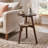 Mid-Century Solid Rubber Wood End Table With 2-Tier Storage Shelf