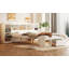 Lit plateforme polyvalent en bois avec rangement abondant et design élégant