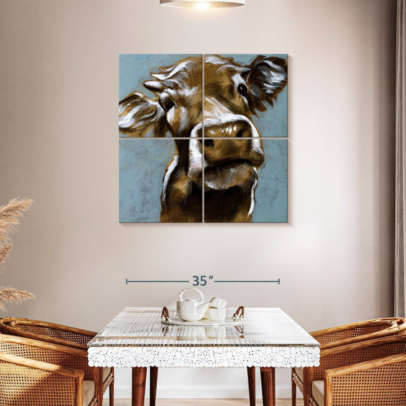 Brampt Cow Kisses I, 38" H x 38" W