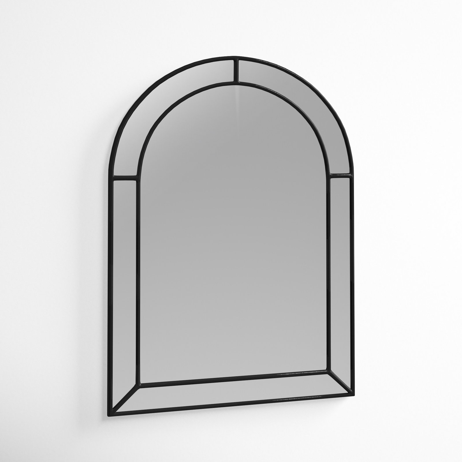 Iris Engineered Wood Mirror, 24" H x 18" W, Black