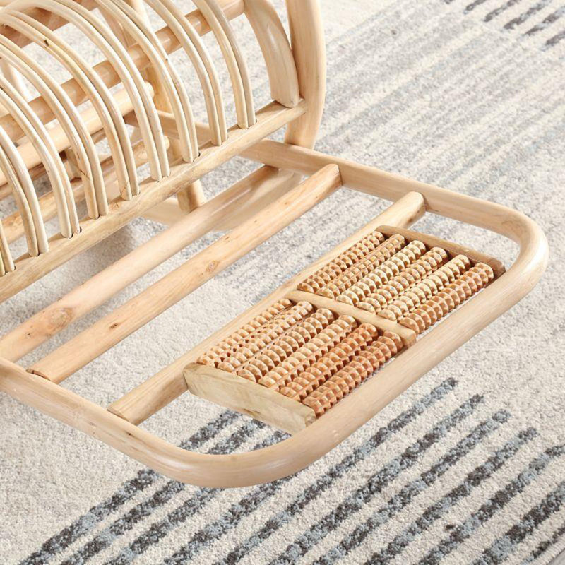 Chaise berçante en rotin