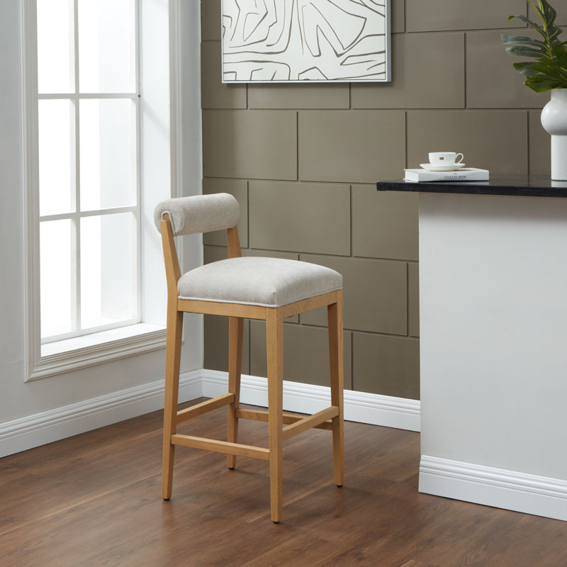 Oaklie Rolled Back Barstool, Bar Stool (30" Seat High)