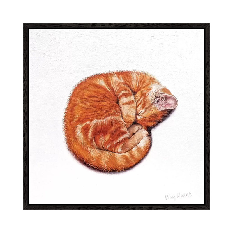 Clementine by Vicky Mount - Painting on Canvas, Black Framed, 45.72 cm H x 45.72 cm W